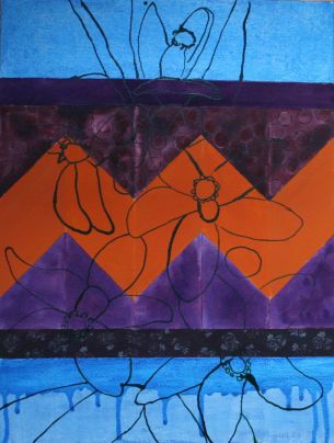 Orange Blossoms - Original mixed media painting by Isabelle Griesmyer